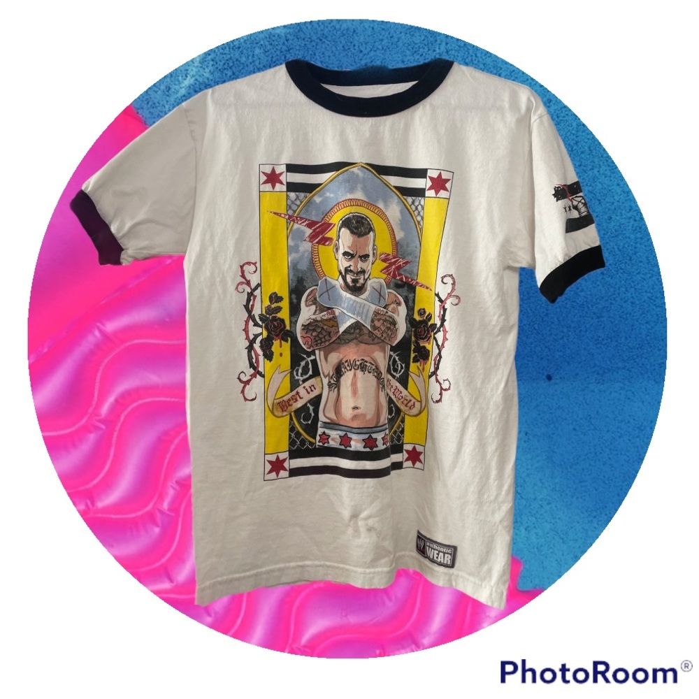 WWE CM Punk 2013 Ringer T Shirt Medium